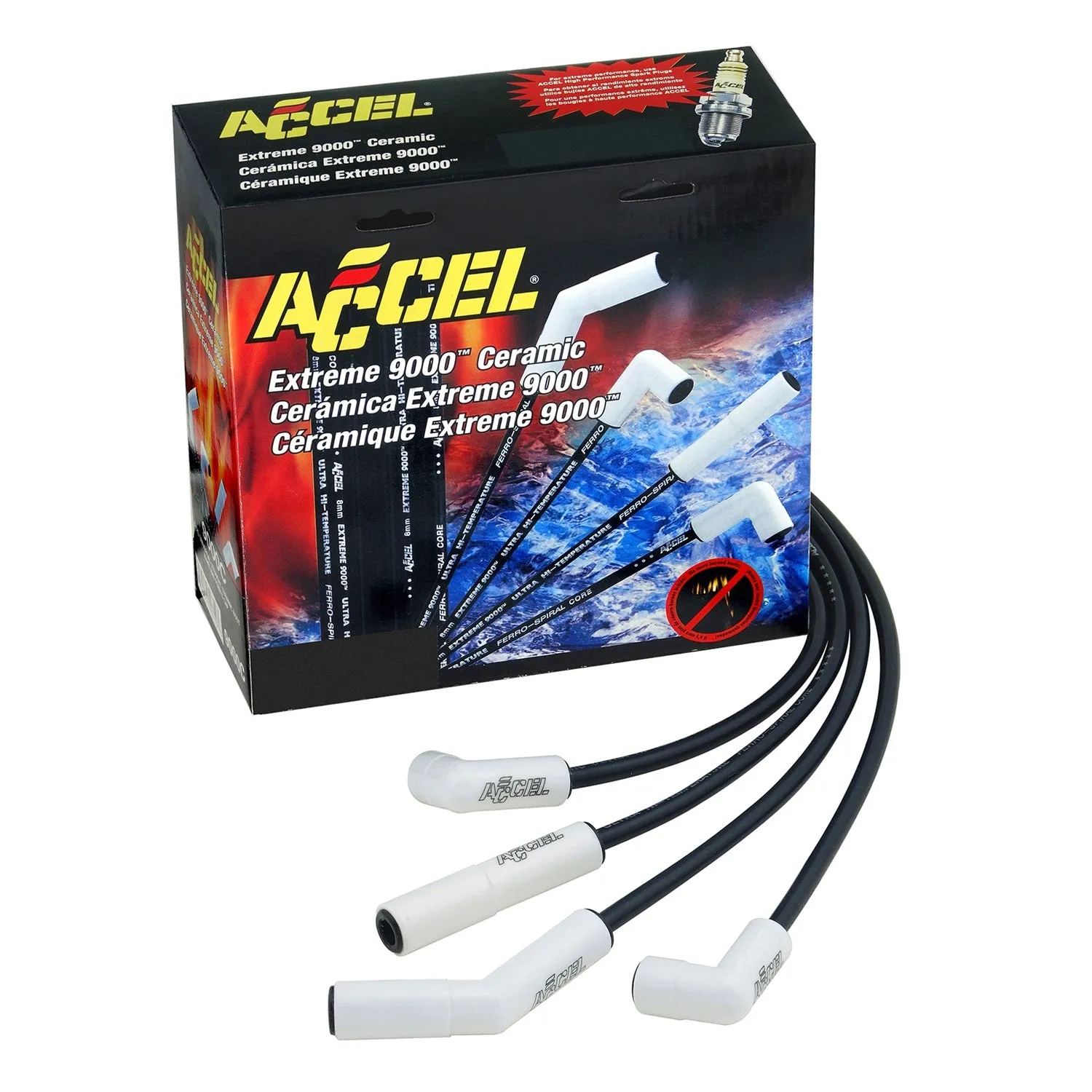 ACCEL 9024C Extreme 9000 Ceramic Boot Spark Plug Wire Set