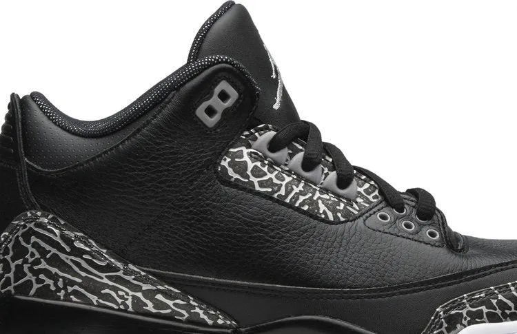 Air Jordan 3 Retro Golf Green Glow Sneakers, Black