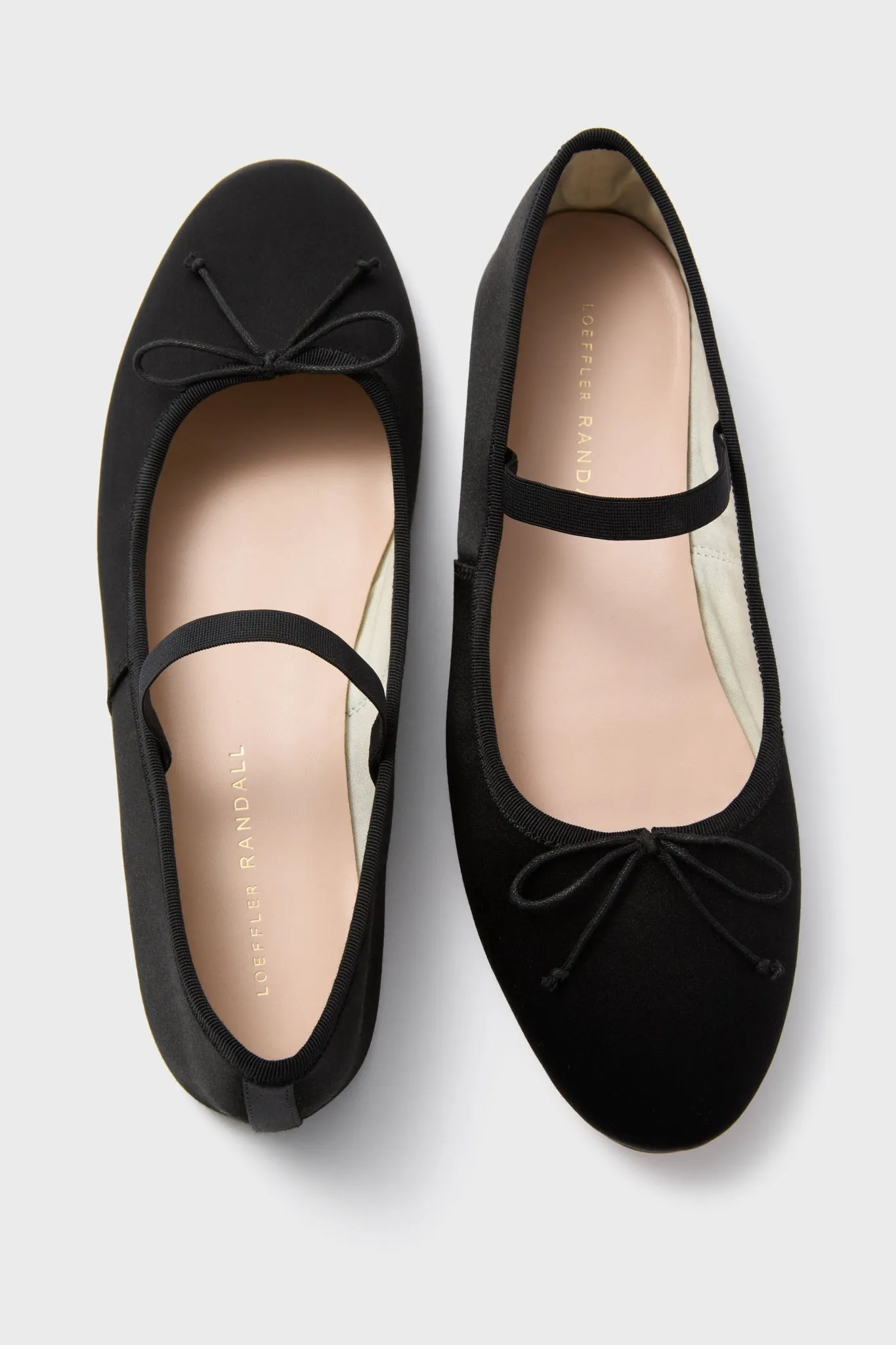 Black Satin Leonie Soft Ballet Flats