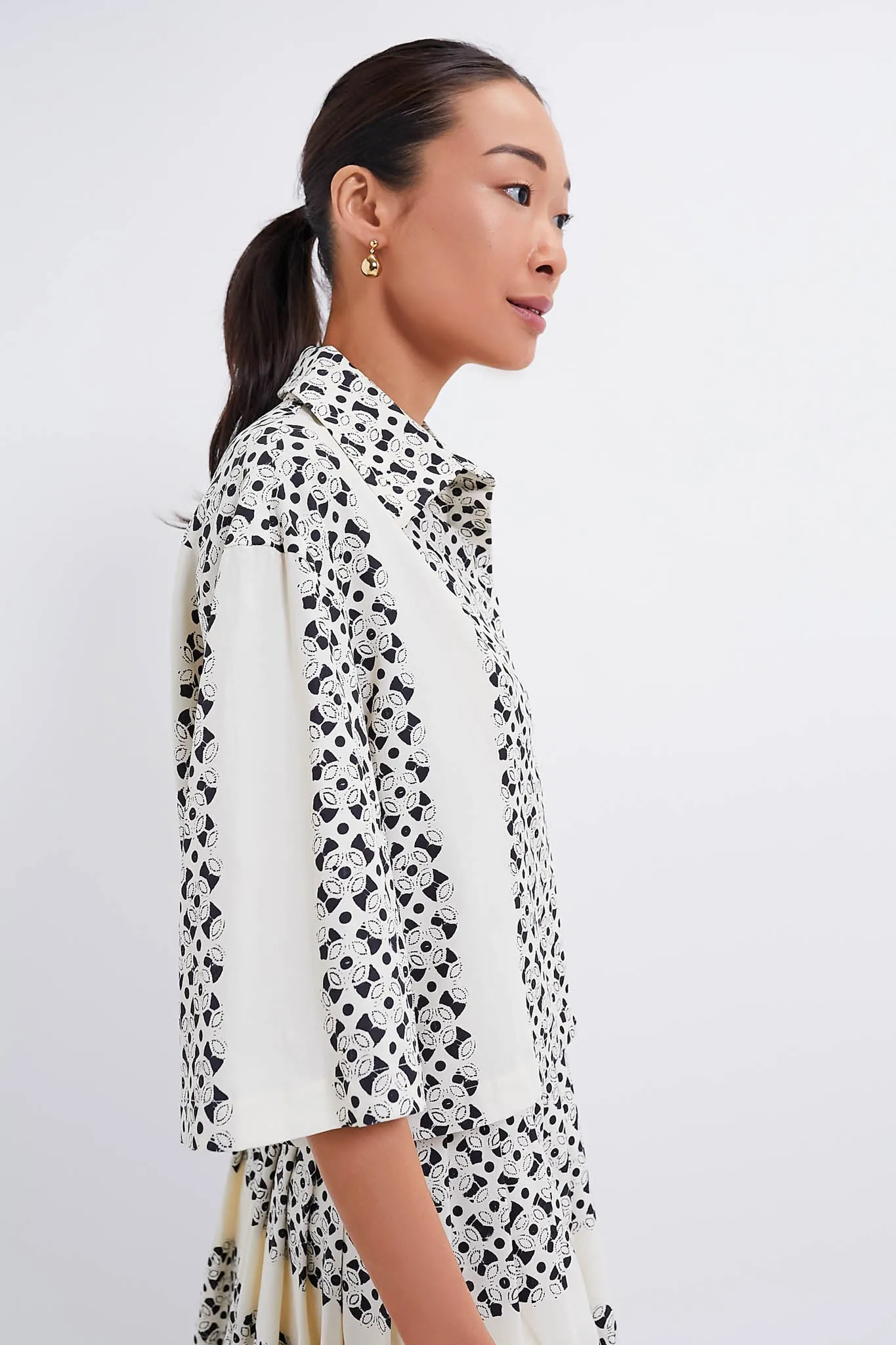 Cream Geo Emily Blouse