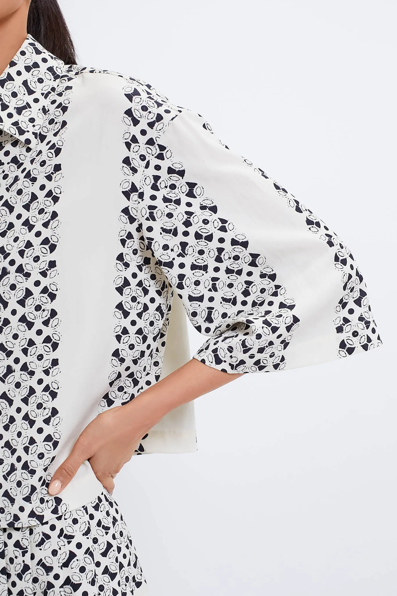 Cream Geo Emily Blouse