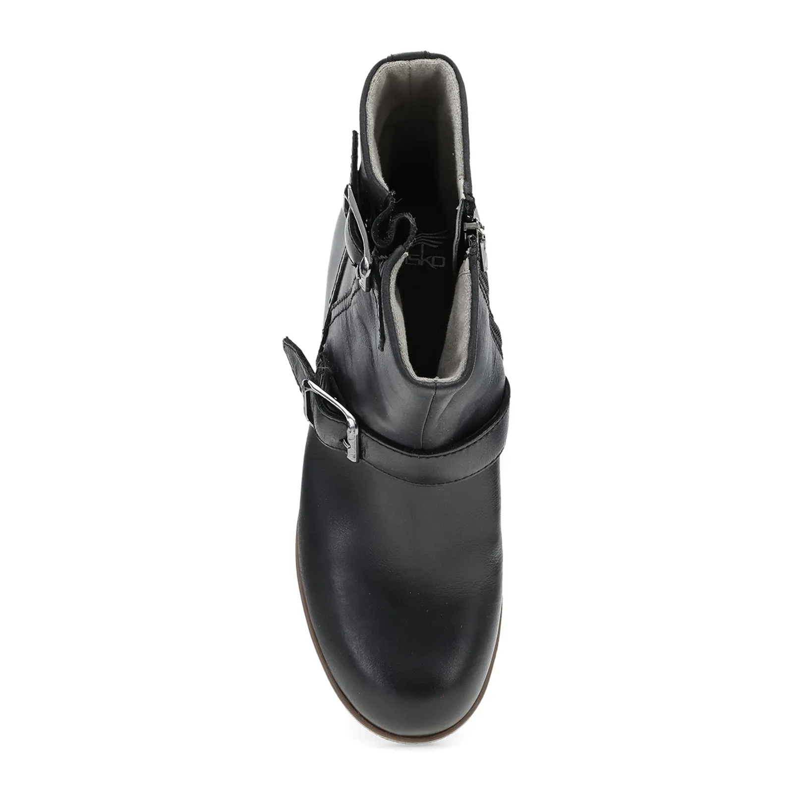 Dansko Delphine Mid Boot (Women) - Black Waterproof Burnished