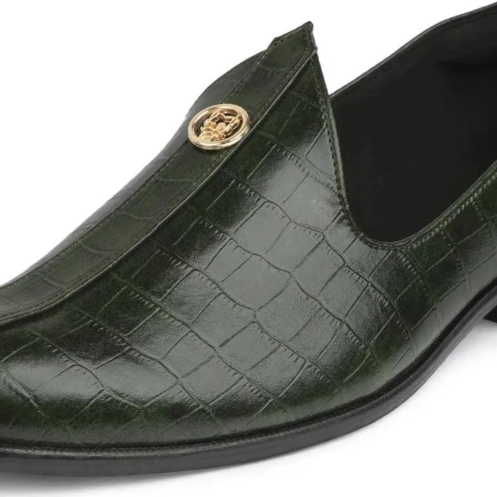 Elis - Brushoff Green Croco Signature Mojdi