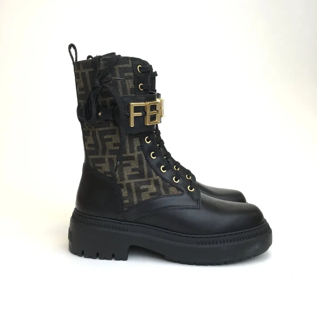 Fendi Fendigraphy Biker Boots Sz 41