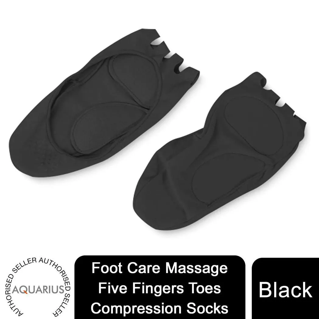 Foot Care Massage Five Fingers Toes Compression Socks[Black]