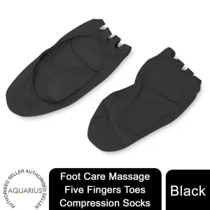 Foot Care Massage Five Fingers Toes Compression Socks[Black]