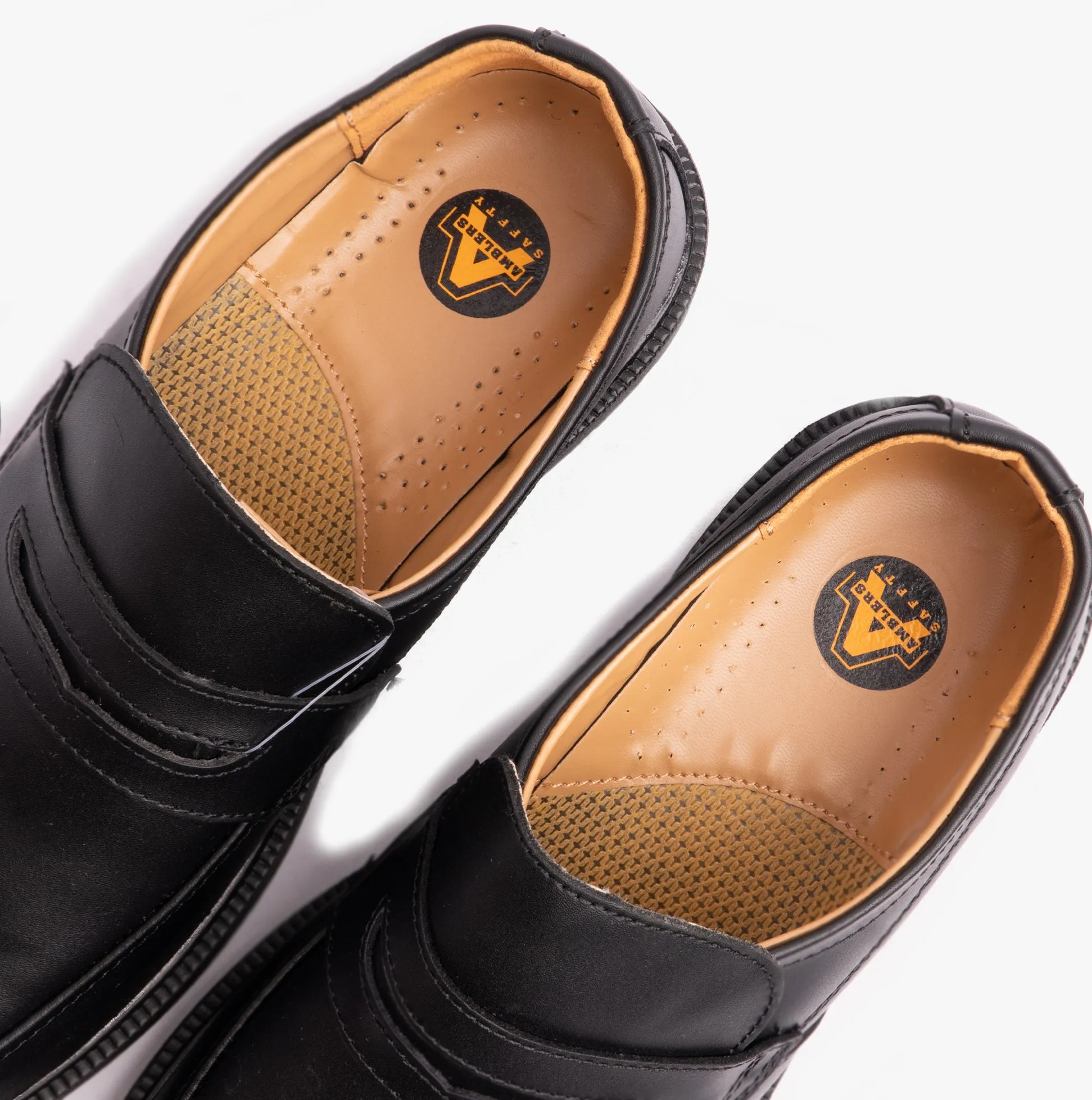 FS46 Mens Leather Safety Shoes Black