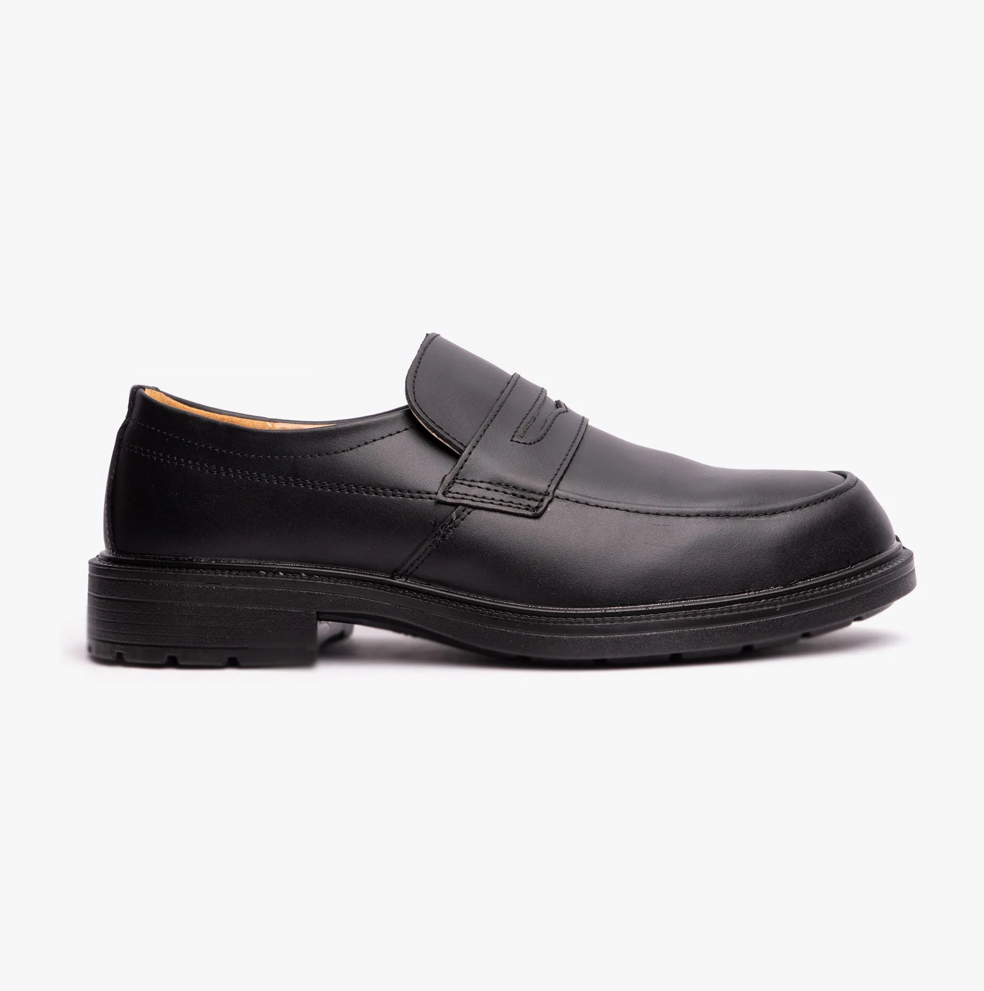 FS46 Mens Leather Safety Shoes Black