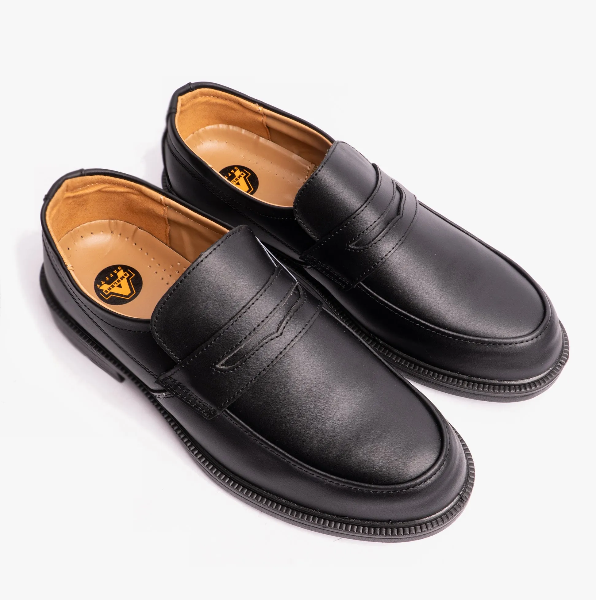 FS46 Mens Leather Safety Shoes Black