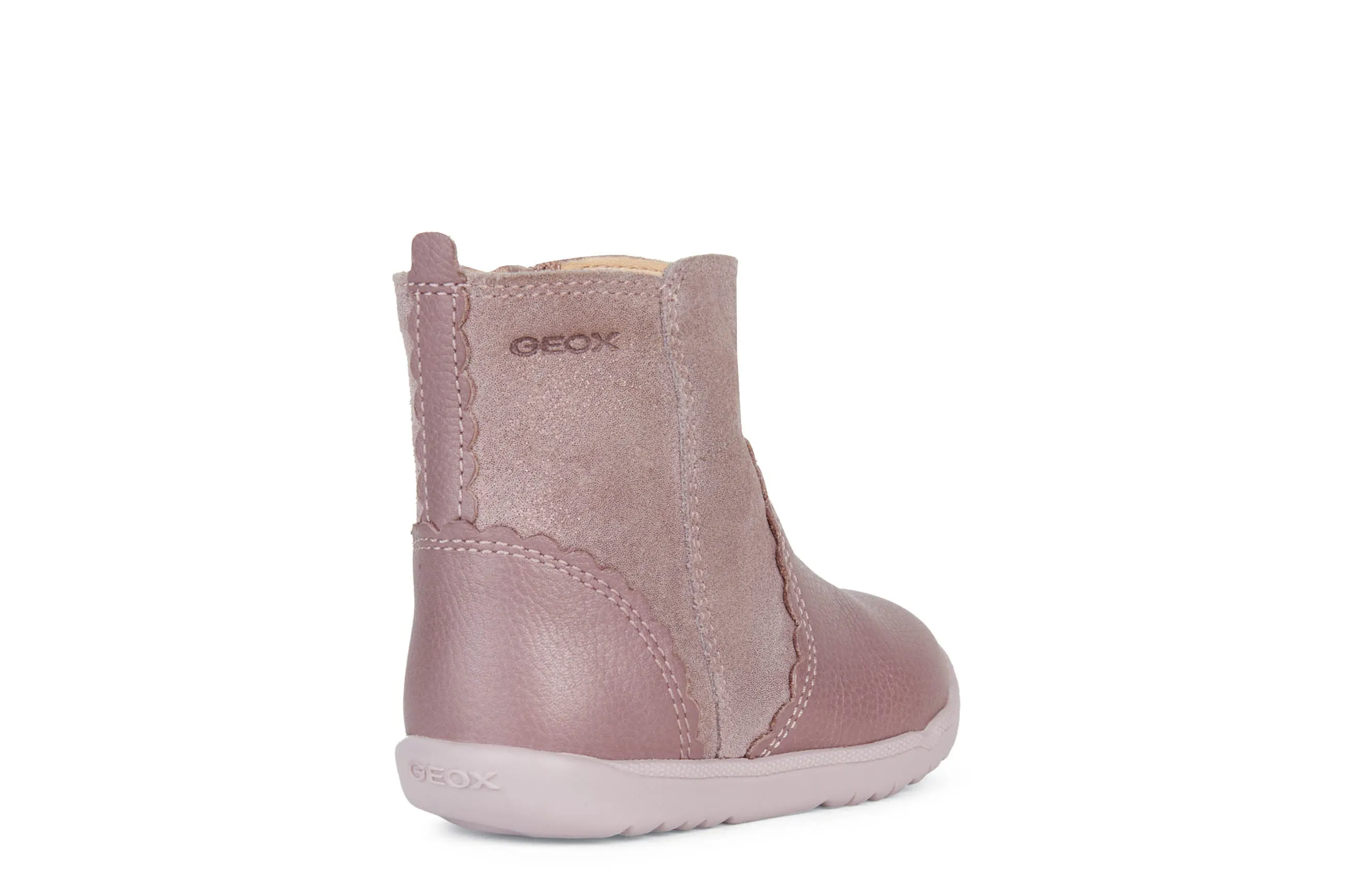 Geox Macchia Girls Dark Rose Metallic Boot