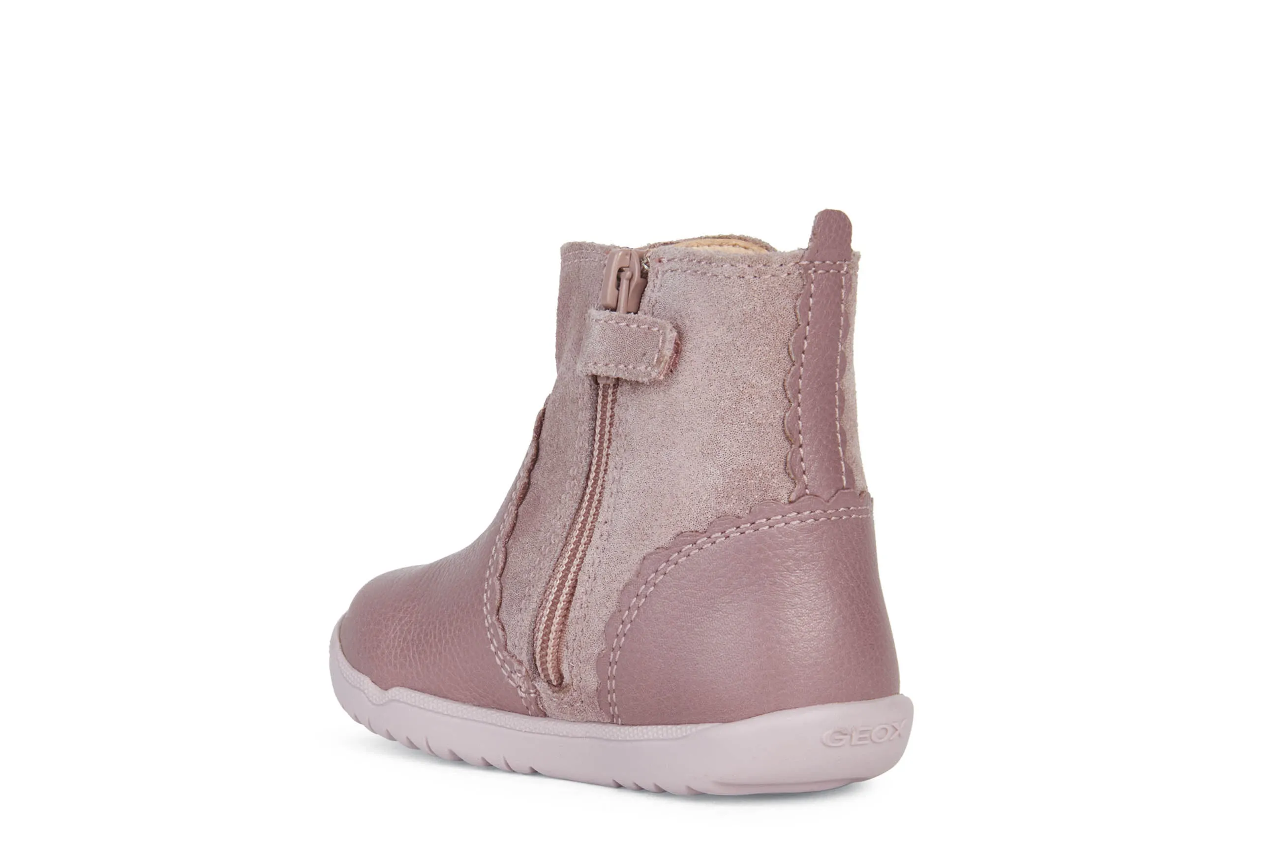 Geox Macchia Girls Dark Rose Metallic Boot