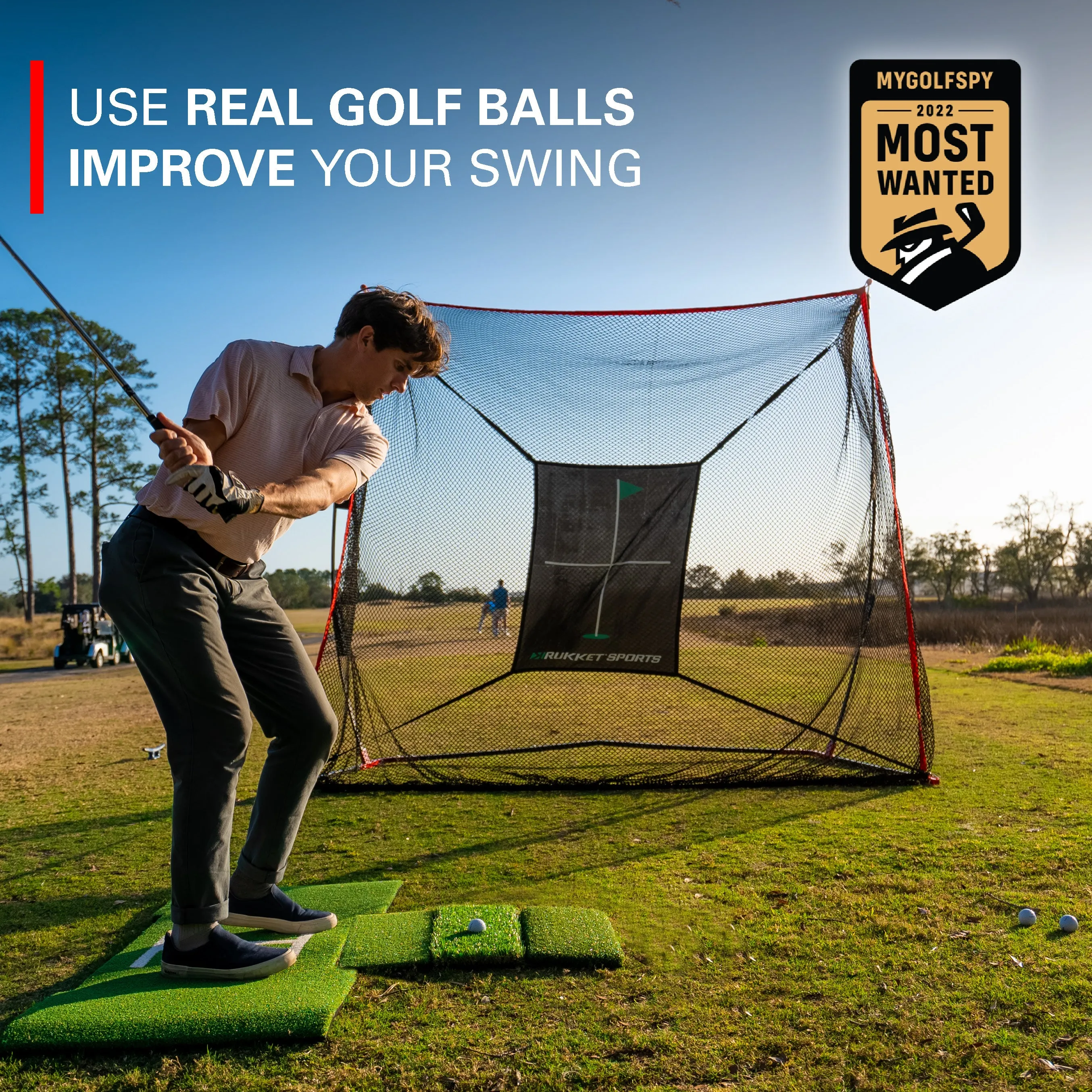 Haack Pro Golf Net w/ Tri-Turf Mat