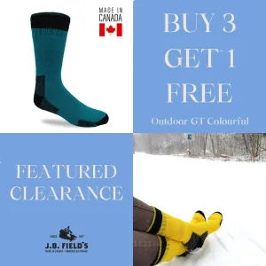 J.B. Field's Bootgear "Outdoors GT" Colourful Acrylic Boot Socks (CLEARANCE) - LARGE