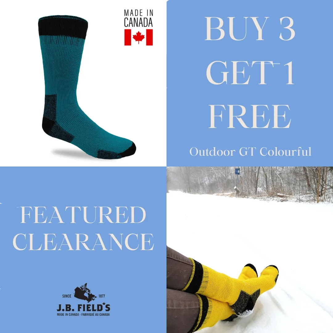 J.B. Field's Bootgear "Outdoors GT" Colourful Acrylic Boot Socks (CLEARANCE) - LARGE