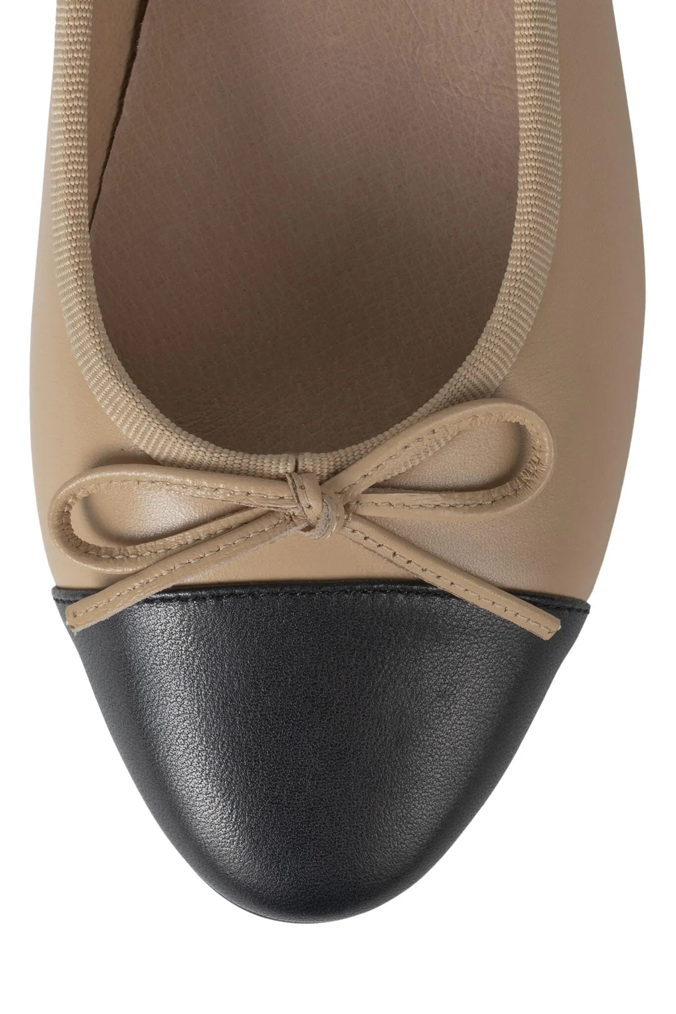 Jeffrey Campbell Arabesque Cap Toe Flat in Natural Black