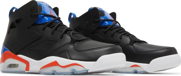 Jordan Flight Club 91 Black Royal Orange Sneakers, black