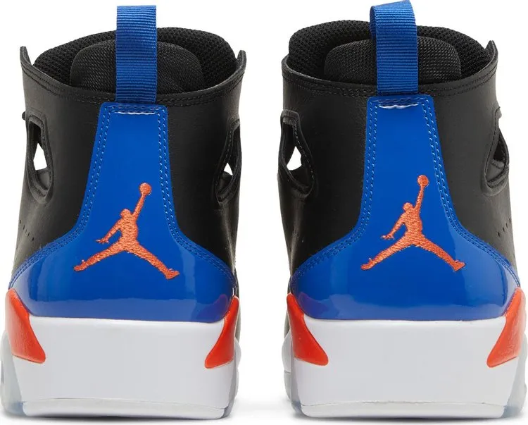 Jordan Flight Club 91 Black Royal Orange Sneakers, black
