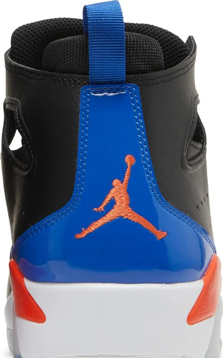 Jordan Flight Club 91 Black Royal Orange Sneakers, black