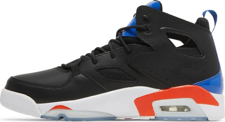 Jordan Flight Club 91 Black Royal Orange Sneakers, black