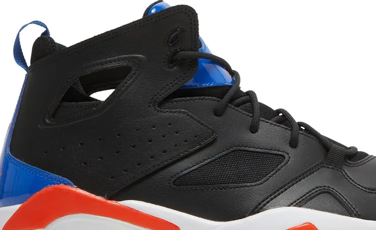 Jordan Flight Club 91 Black Royal Orange Sneakers, black