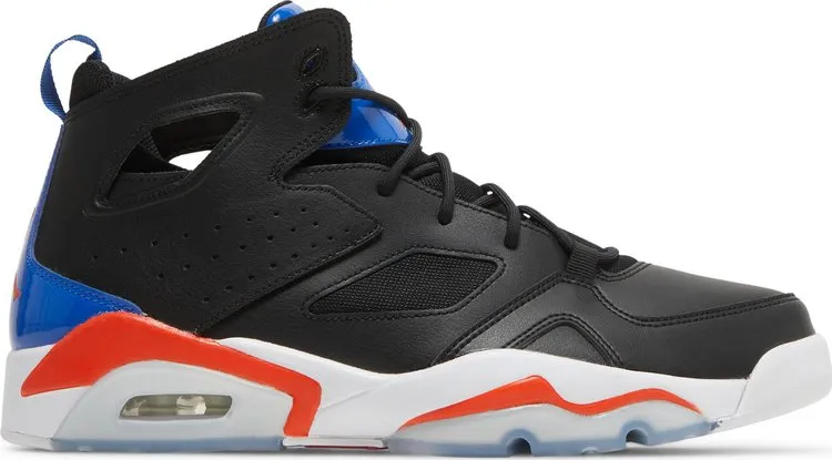 Jordan Flight Club 91 Black Royal Orange Sneakers, black