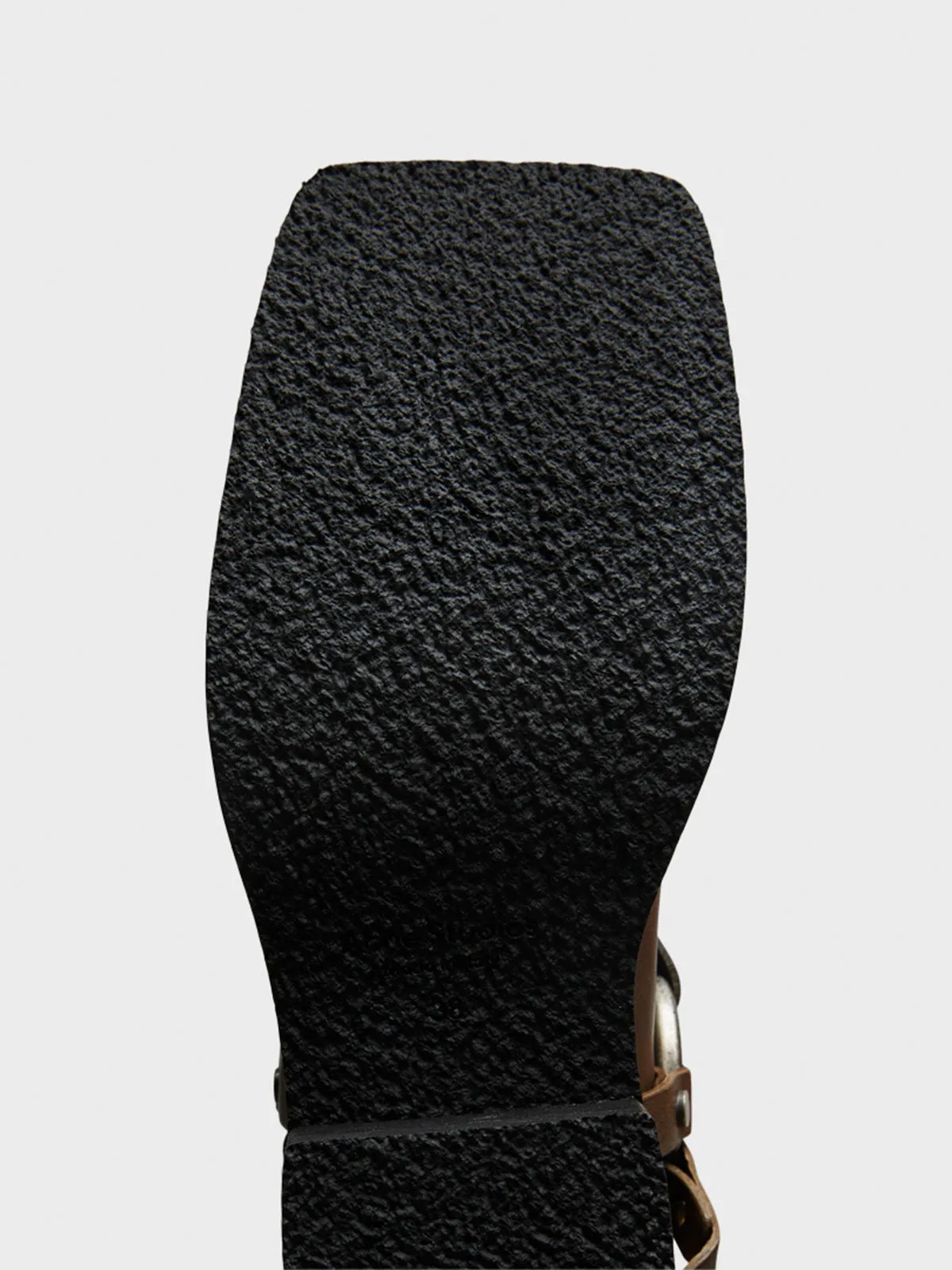 Leather Buckle Boots in Greige