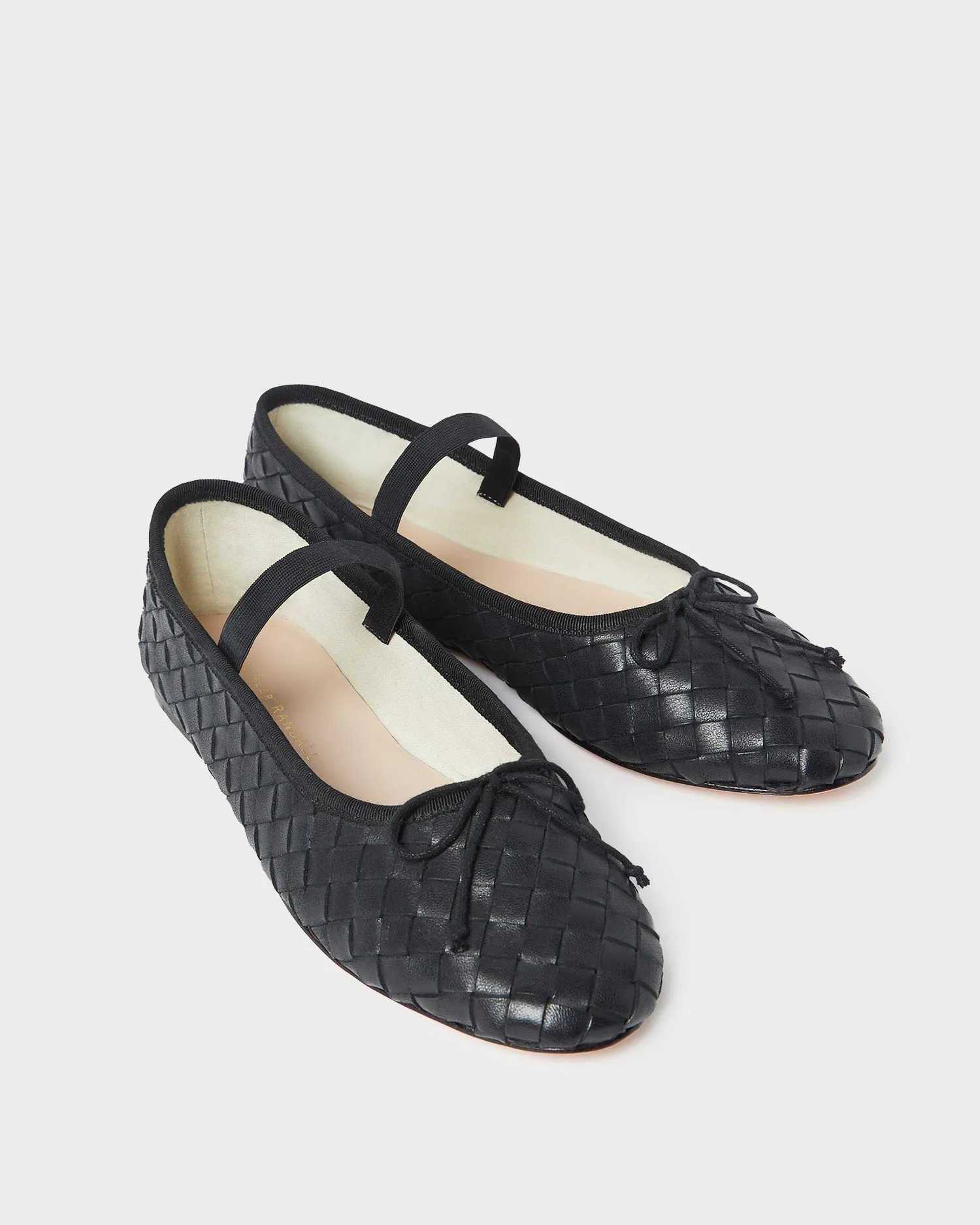 Leonie Black Woven Ballet Flat