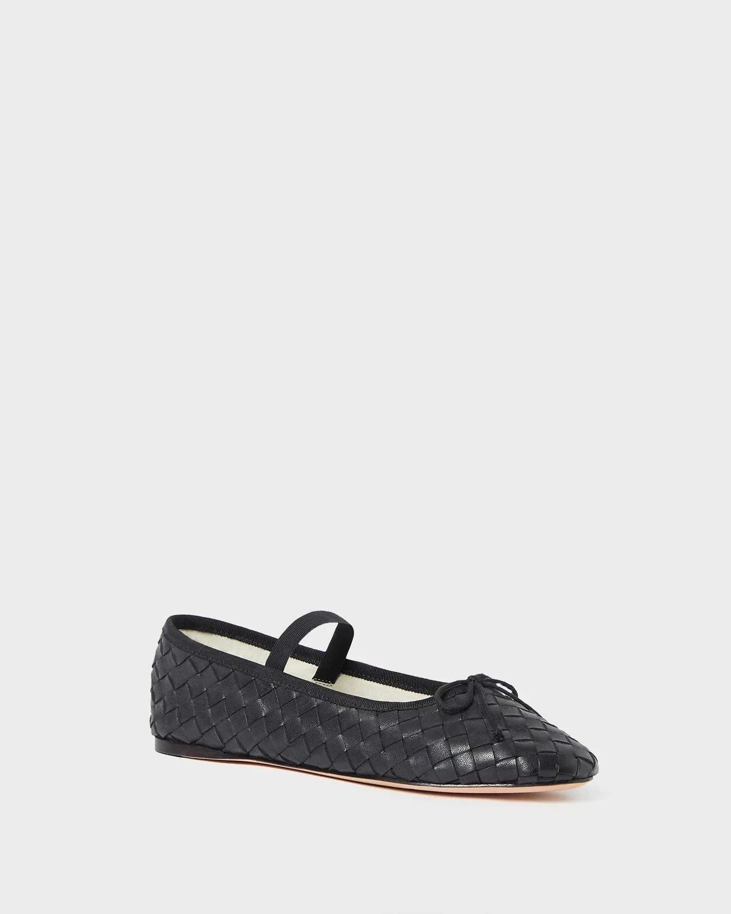 Leonie Black Woven Ballet Flat