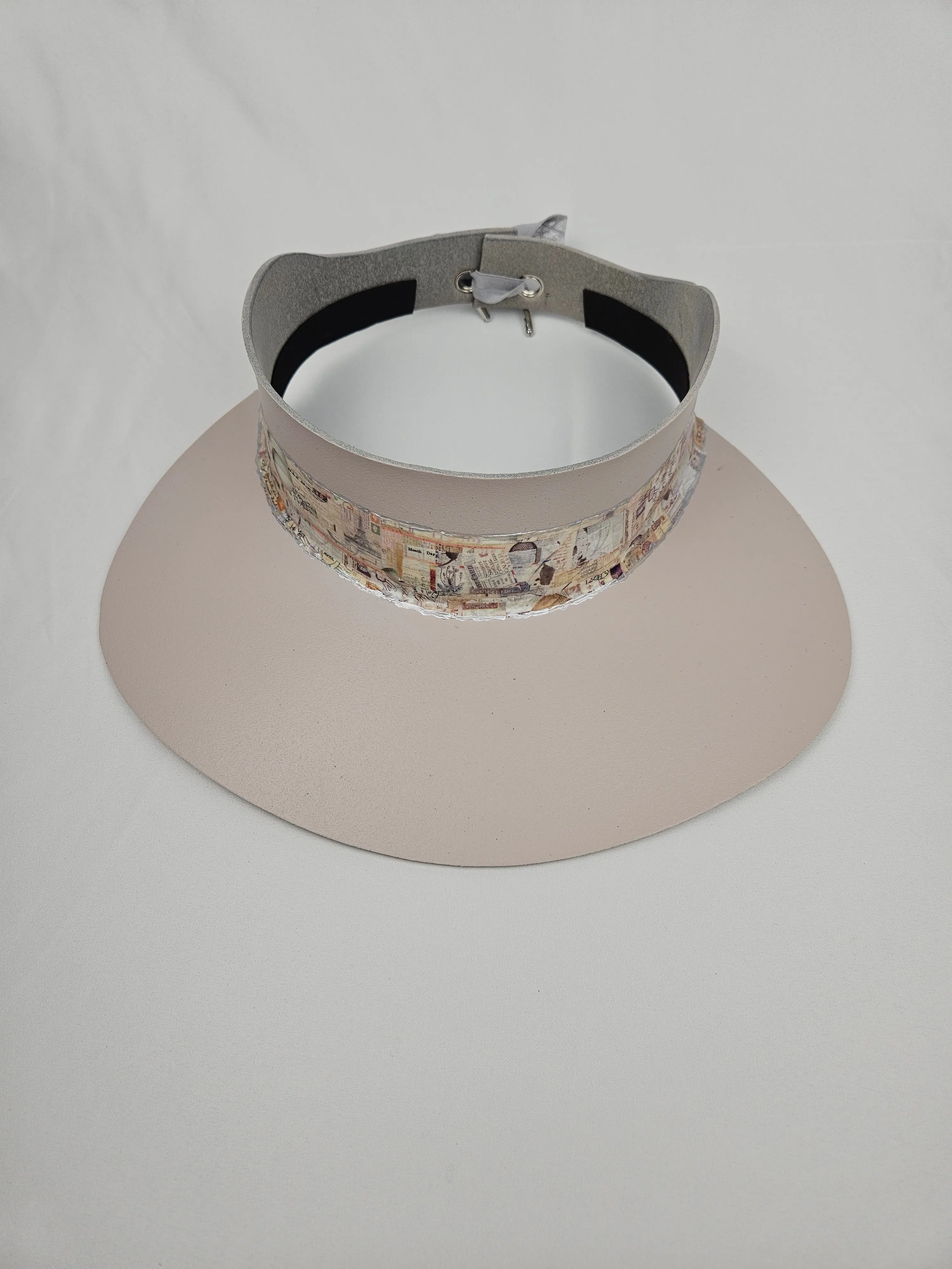 Light Pink "LadyEVA" Visor Hat with Collage Band