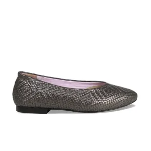 Luna: Bronze Metallic Weave Leather