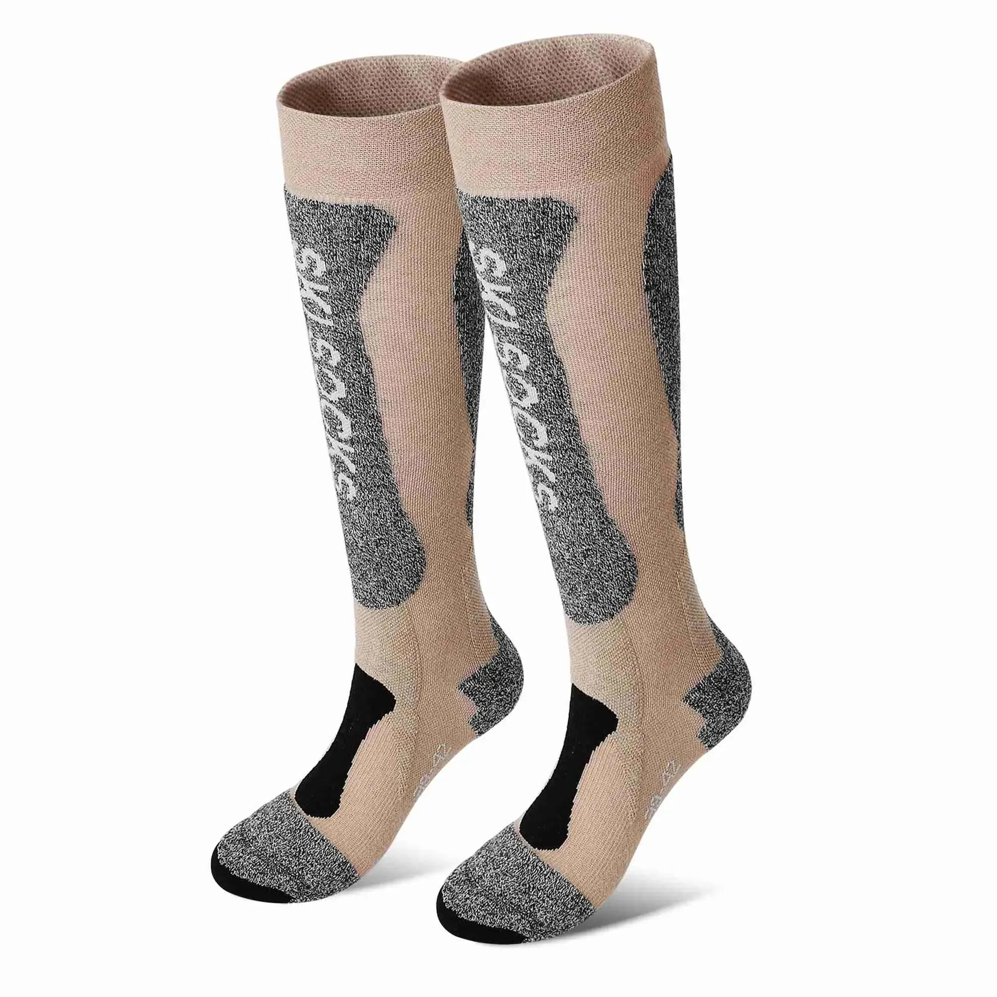 MCTi Ski Socks Winter Thermal Thermolite OTC Knee High Snowboard Socks for Men Women (1 Pair / 2 Pairs)