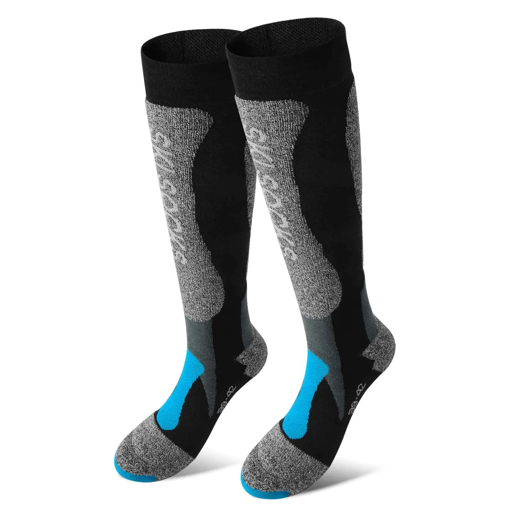MCTi Ski Socks Winter Thermal Thermolite OTC Knee High Snowboard Socks for Men Women (1 Pair / 2 Pairs)