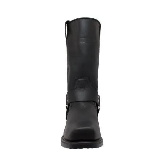 Men'S 13" Harness Boot Black Leather Boots