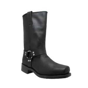 Men'S 13" Harness Boot Black Leather Boots