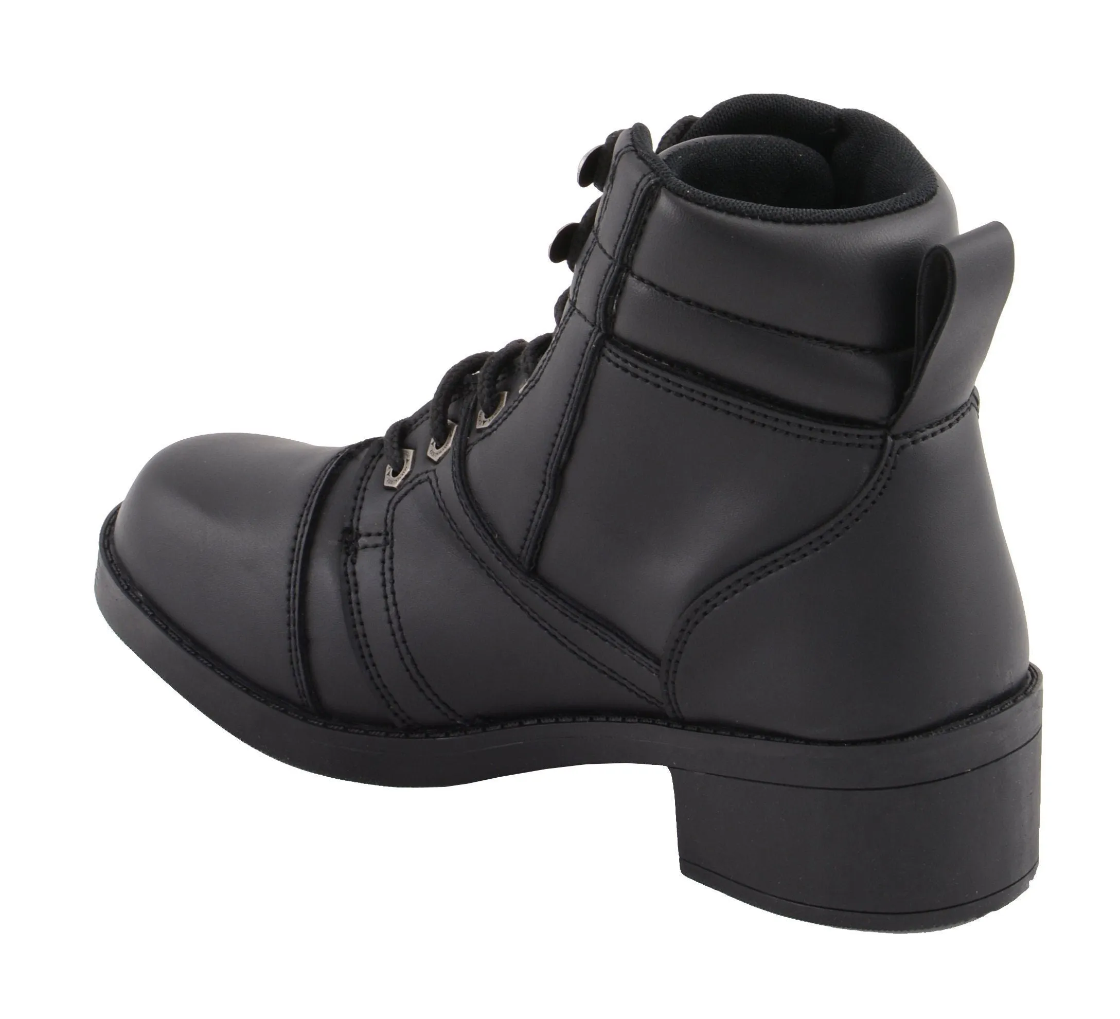 Milwaukee Leather-MBK9285-Kid’s Black Lace to Toe Biker Style Boot