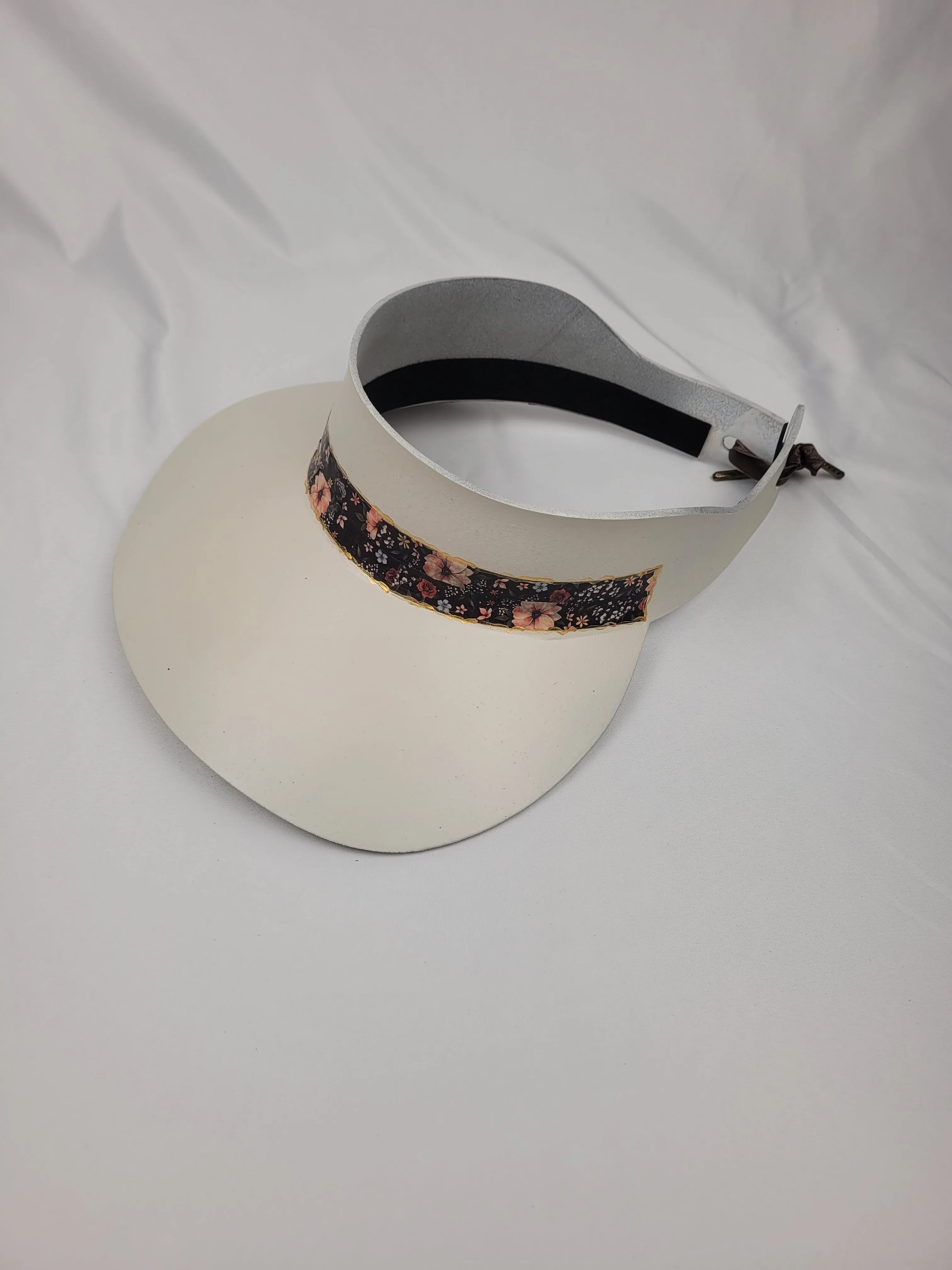 Off-White "LadyEVA" Visor Hat with Delicate Autumn Florals