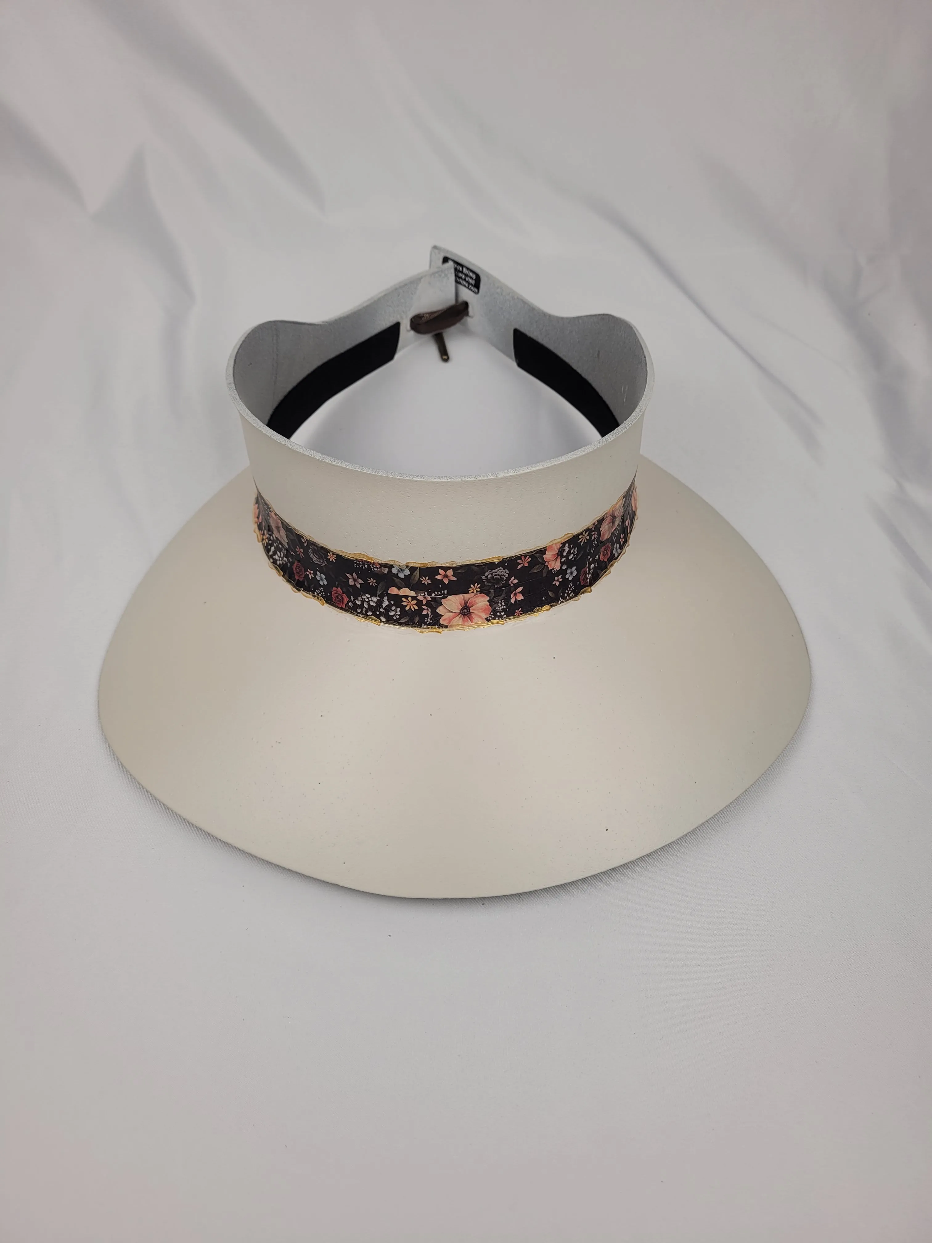 Off-White "LadyEVA" Visor Hat with Delicate Autumn Florals