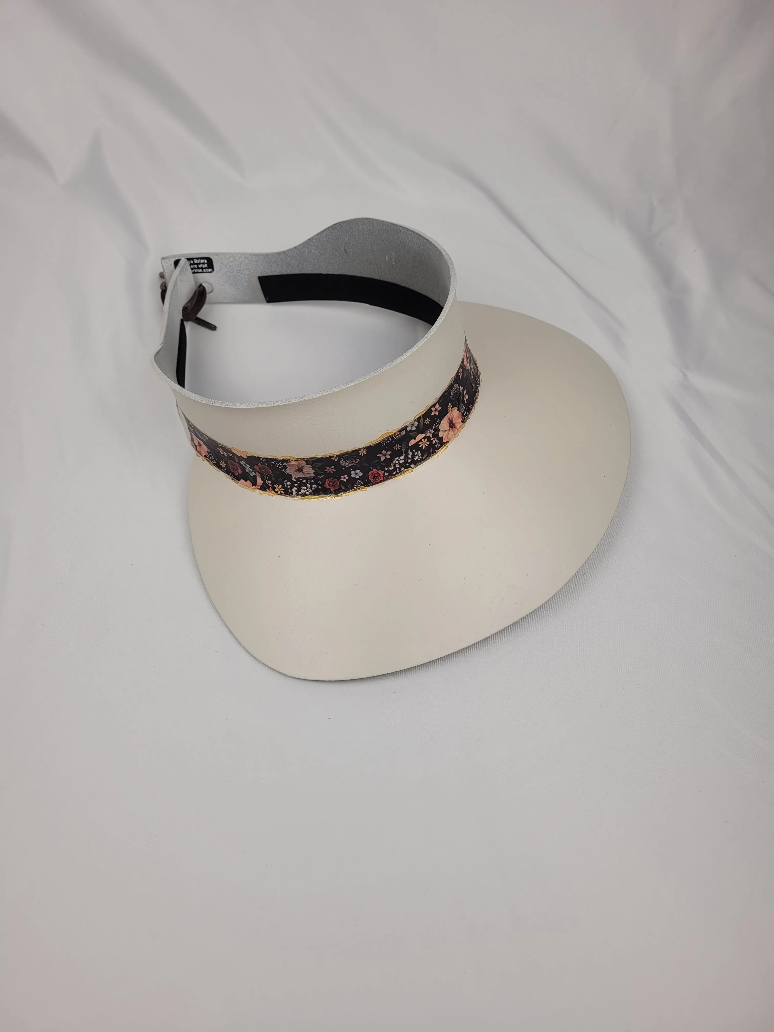 Off-White "LadyEVA" Visor Hat with Delicate Autumn Florals