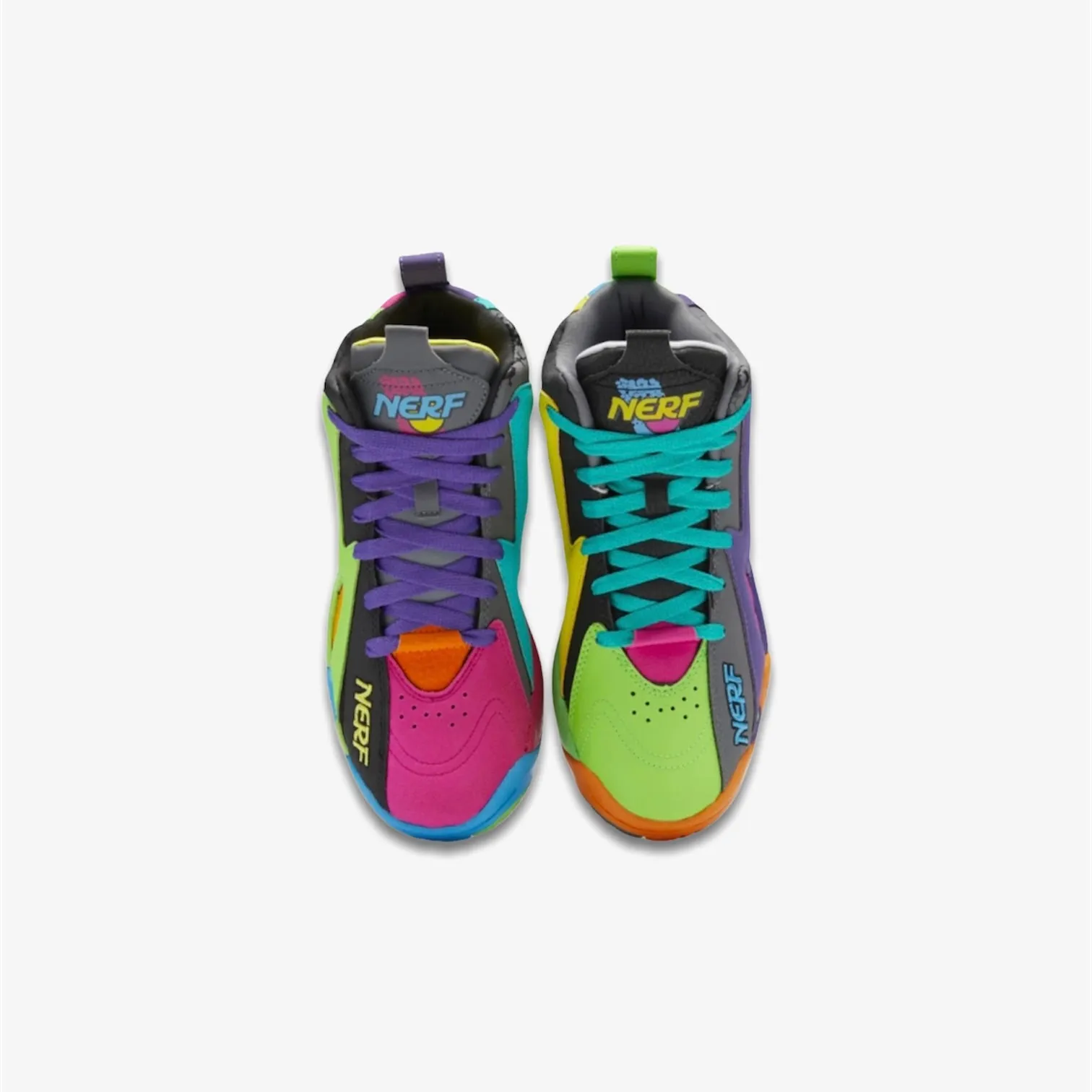 Reebok x Nerf Kamikaze II Black Solar Pink Grade School Sizes GX0664