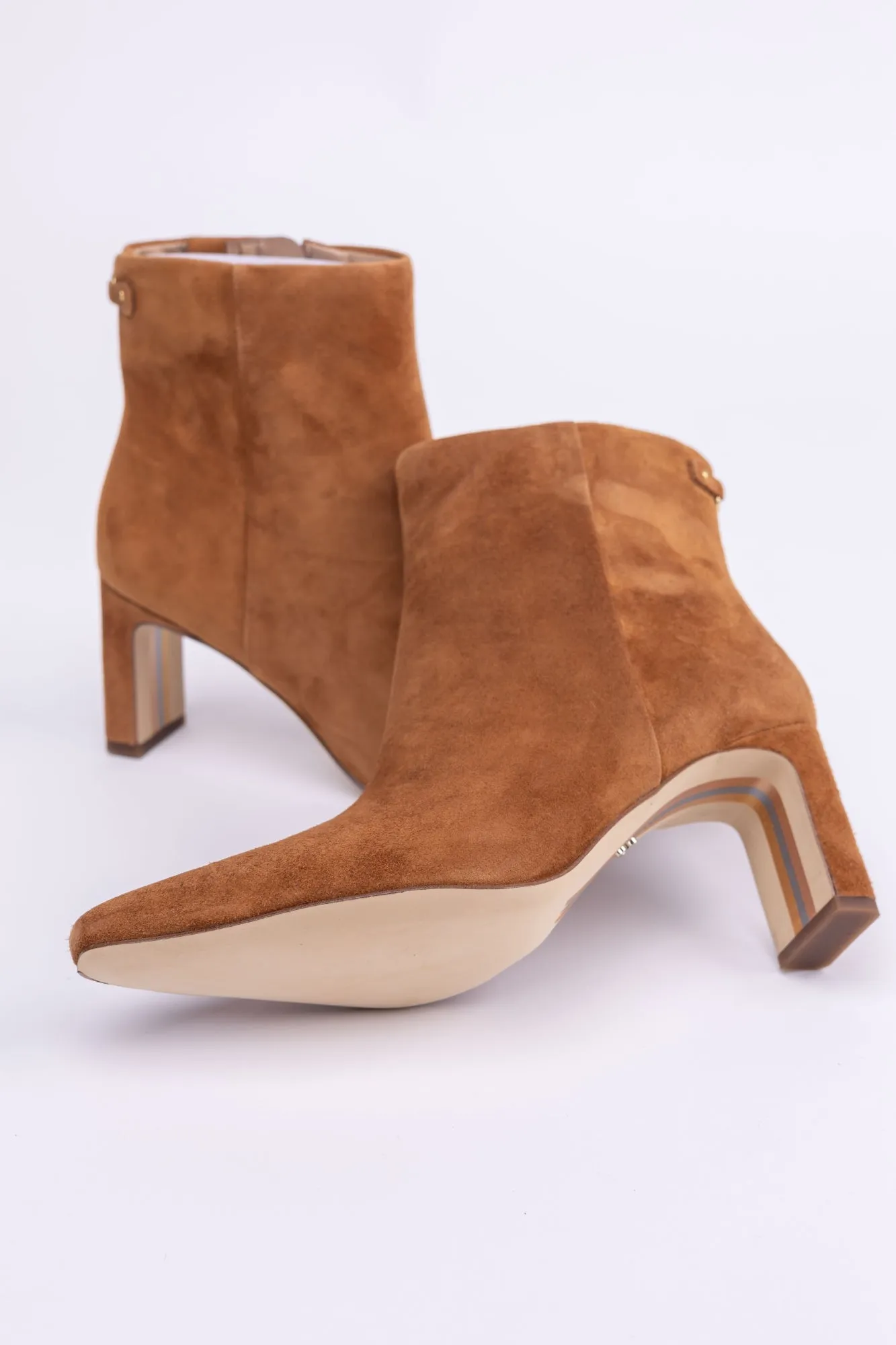 Sam Edelman Saige Ankle Bootie in Frontier Brown Suede