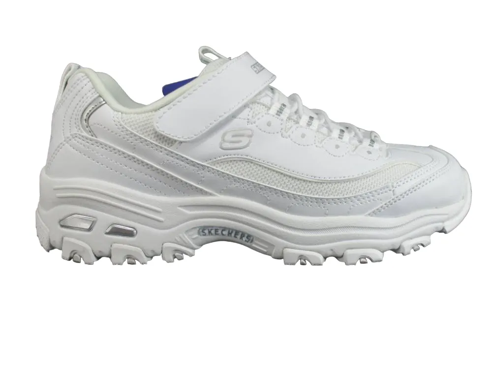 Skechers sneakers da bambina e ragazza D'Lites in the Clear 664060L WSL bianco