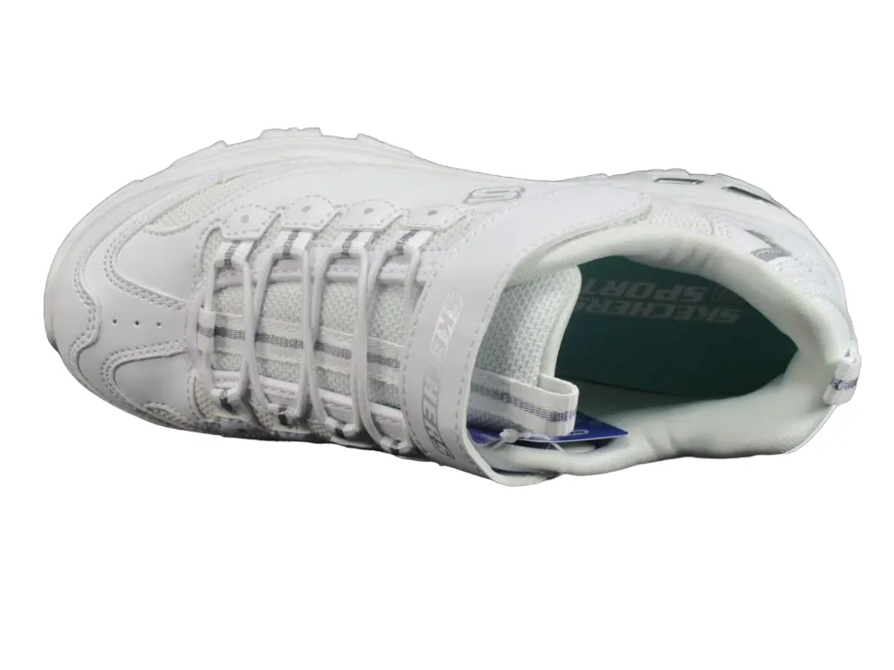Skechers sneakers da bambina e ragazza D'Lites in the Clear 664060L WSL bianco