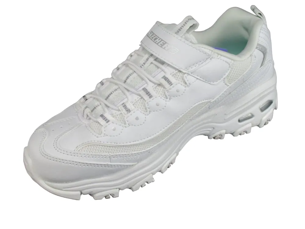Skechers sneakers da bambina e ragazza D'Lites in the Clear 664060L WSL bianco