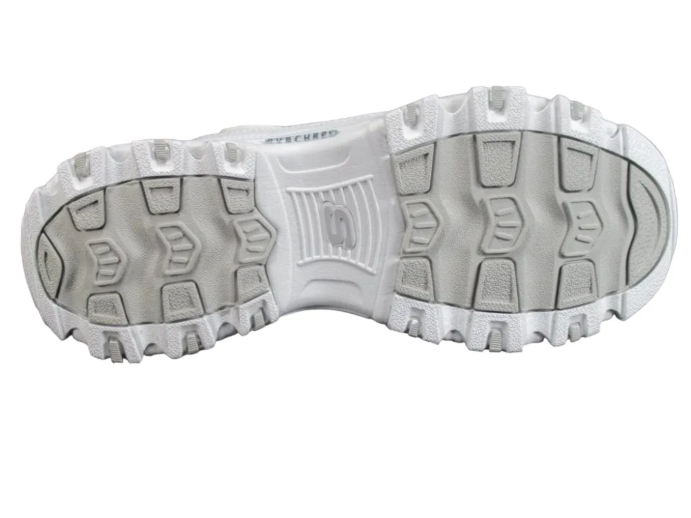 Skechers sneakers da bambina e ragazza D'Lites in the Clear 664060L WSL bianco