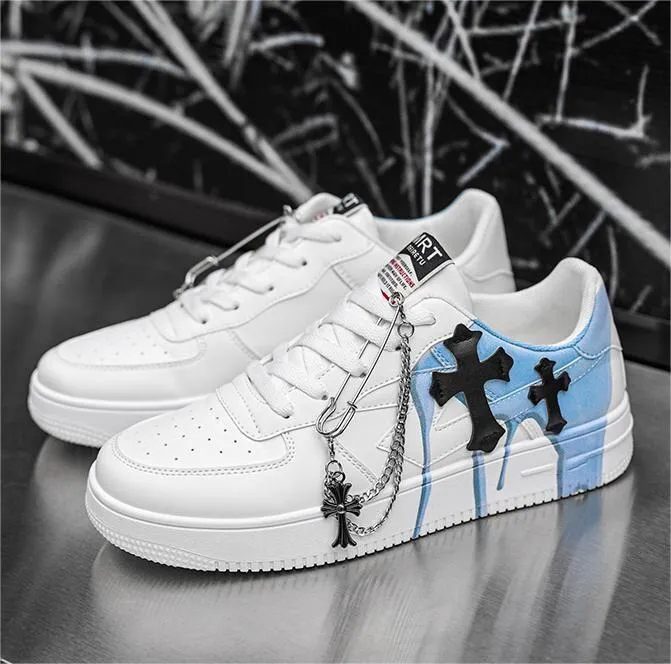Splat | White Sneakers with Cross Detail
