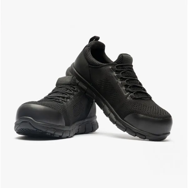 SYNERGY OMAT Mens Slip-On Safety Toe Trainers Black