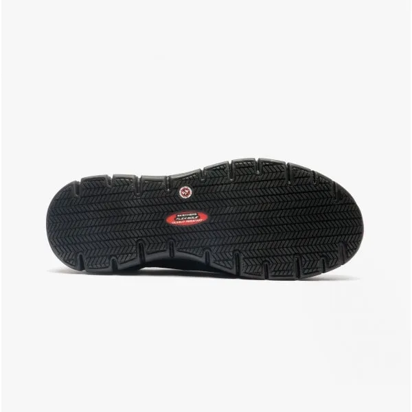 SYNERGY OMAT Mens Slip-On Safety Toe Trainers Black
