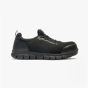 SYNERGY OMAT Mens Slip-On Safety Toe Trainers Black