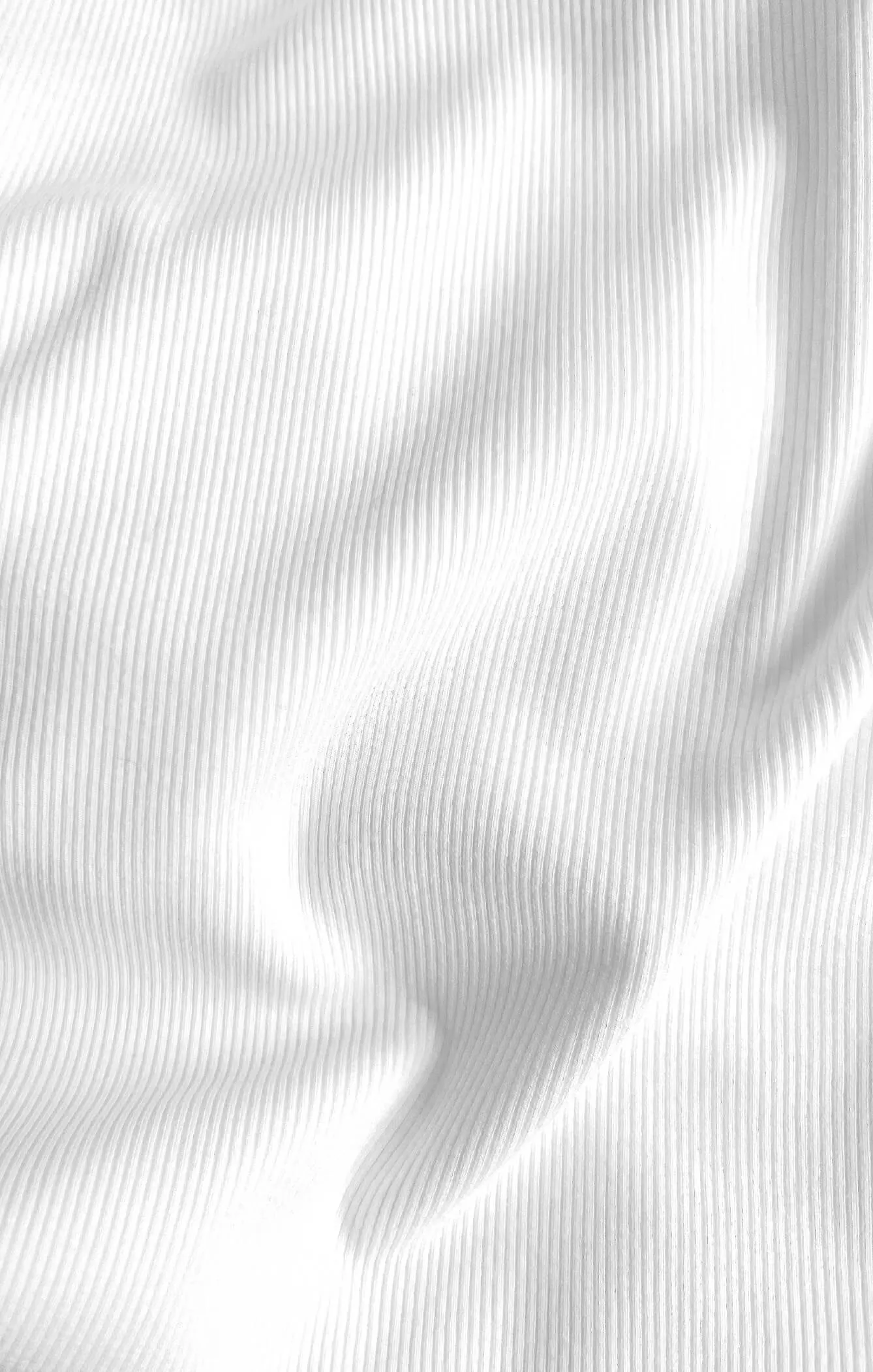 THE LUXE RIB L/S MIDI DRESS - WHITE