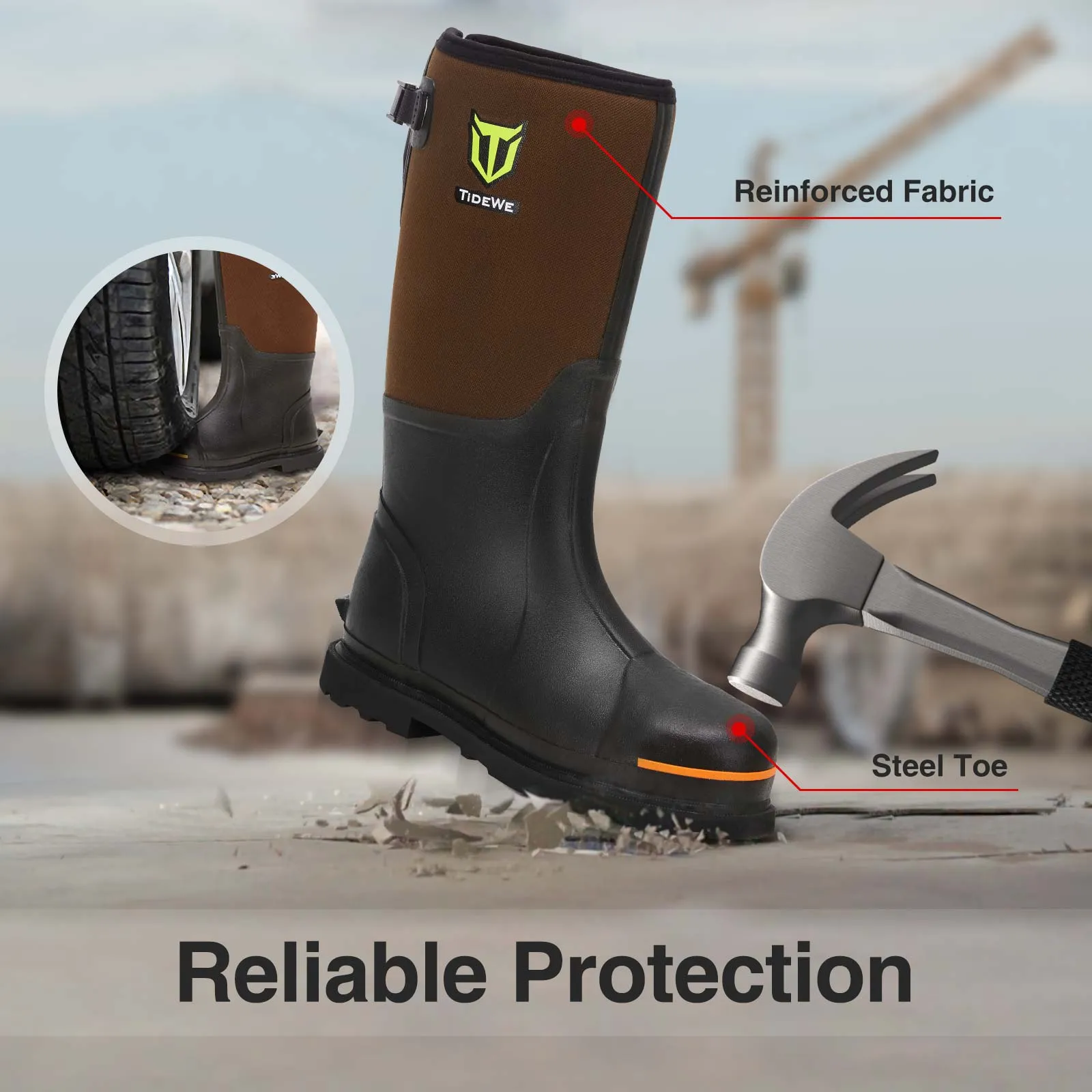 TideWe® Rubber Work Boots for Men